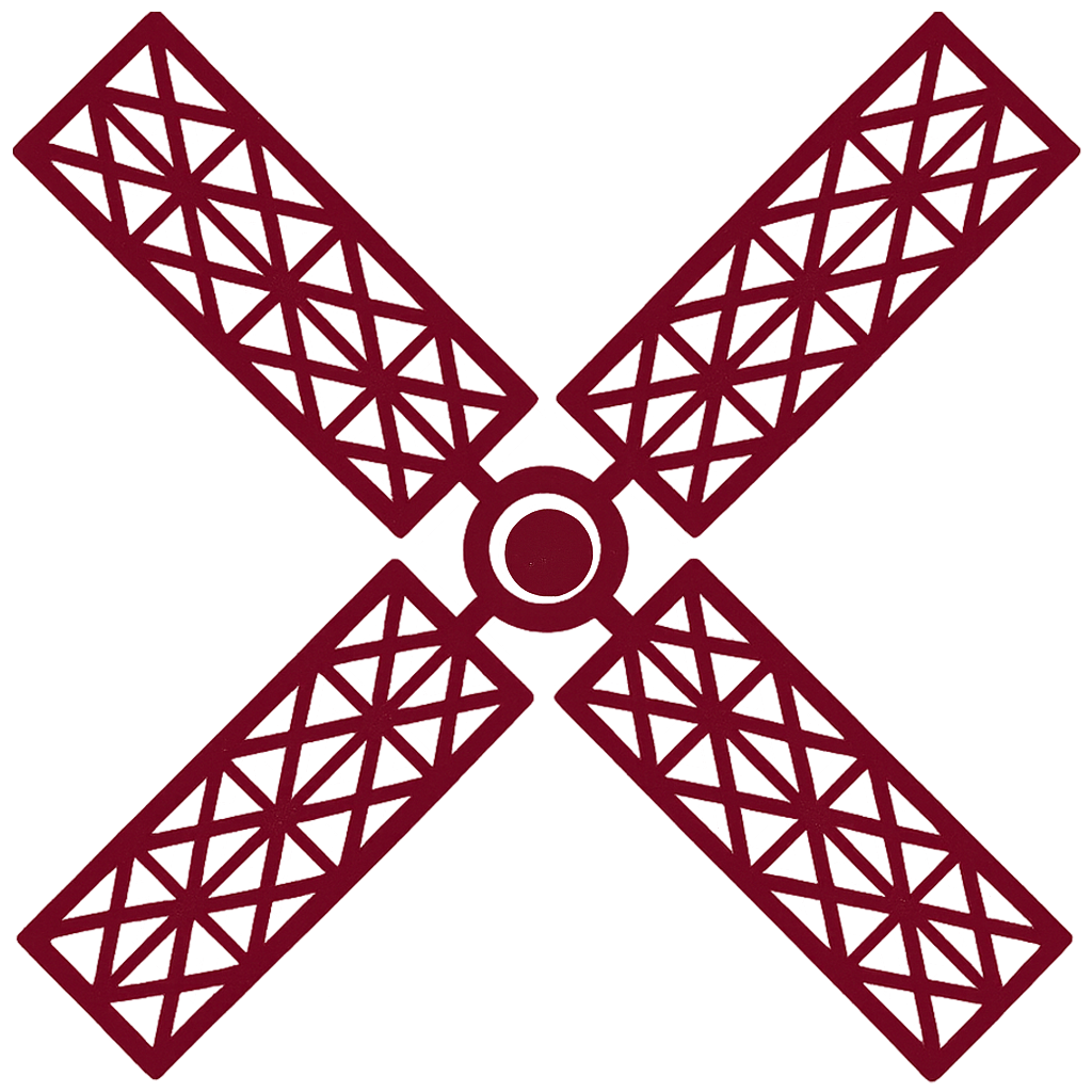 Red windmill wings spinning